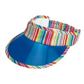 Rainbow Stripe Canvas Visor